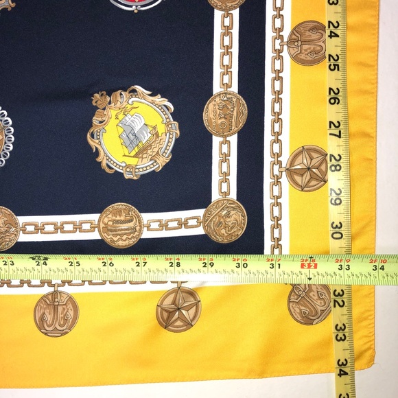 NWT Nautical Old World Italian Scarf 34”x34” - Picture 6 of 12